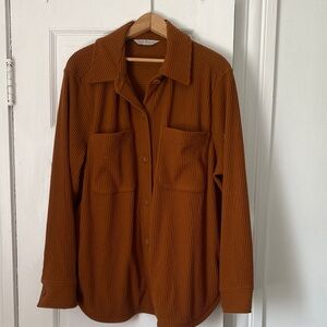 Aspen design Brown Corduroy ribbed shirt Jacket oversized xl